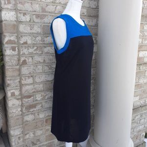 Exclusively Misook Black & Royal Blue Knit Dress - Petite Medium - PM